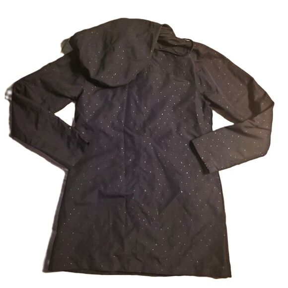 Volcom Men's Hooded Jacket Black & White Lining Small Black Drawstring Teardrops - Picture 4 of 8